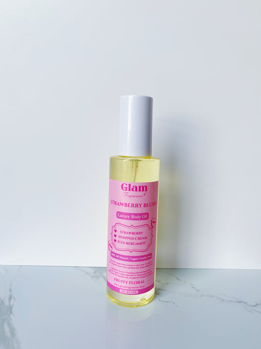 Strawberry Blush Body Oil - Inspired By BBW Strawberry Snowflakes